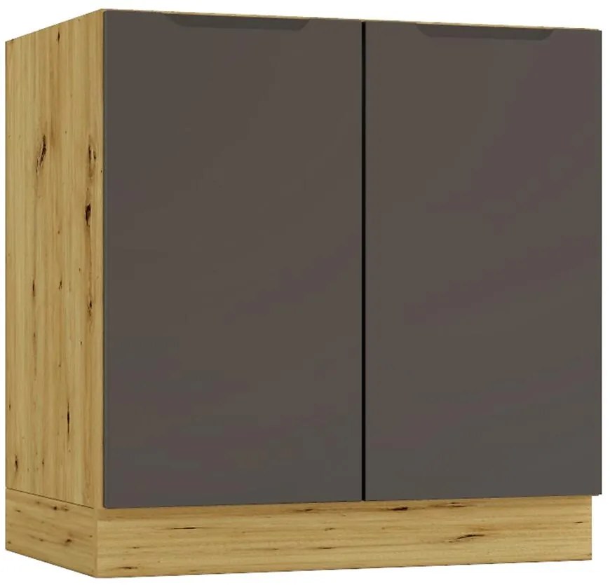 Kuchynská skrinka Cosmo Isabel D80zl Mocca Grey/Dub Artisan
