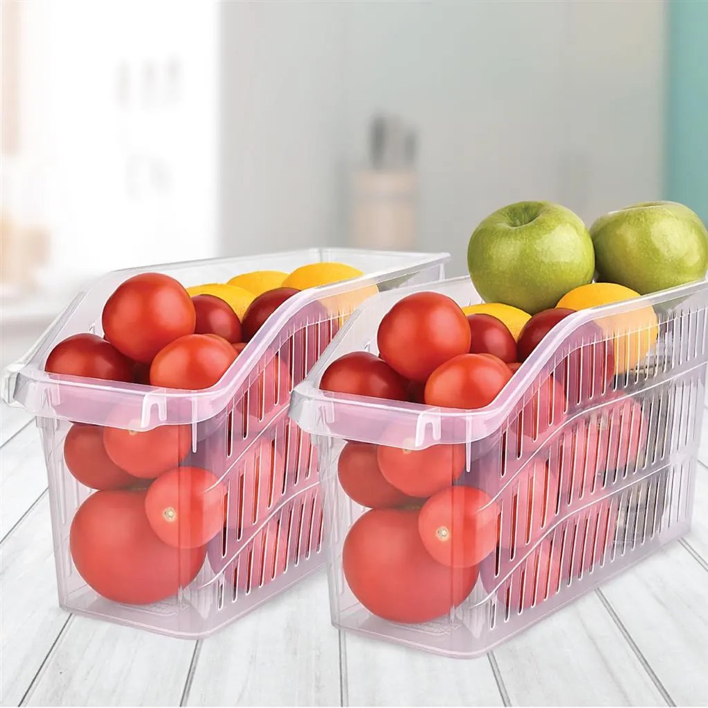 Orion Organizér, košík do chladničky aj police – ADEL vysoký, transp., 30 x 13 x 17 cm