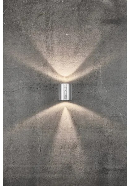 Nordlux - LED Vonkajšie nástenné svietidlo CANTO 2xLED/6W/230V IP44 strieborná