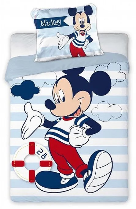 FARO Obliečky do postieľky Mickey námorník Bavlna 100/135, 40/60 cm