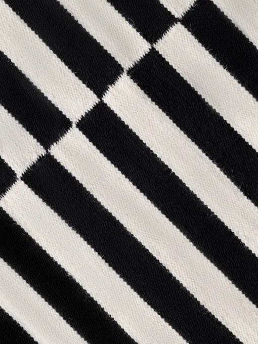 Obojstranný koberec Hanse Home Vika čierny / naturálny / biely