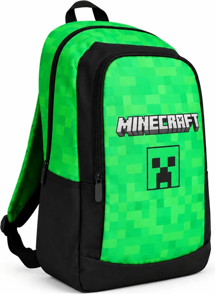 Školský batoh Minecraft Creeper – motív Pixel Green - 12L