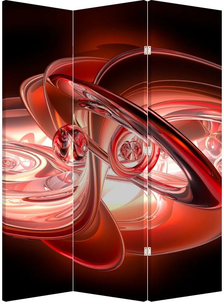 Paraván - Červené tvary (126x170 cm)