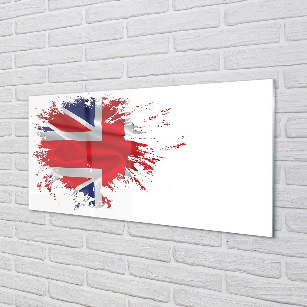 Sklenený obraz Vlajka Veľkej Británie 100x50 cm 2 Prívesky