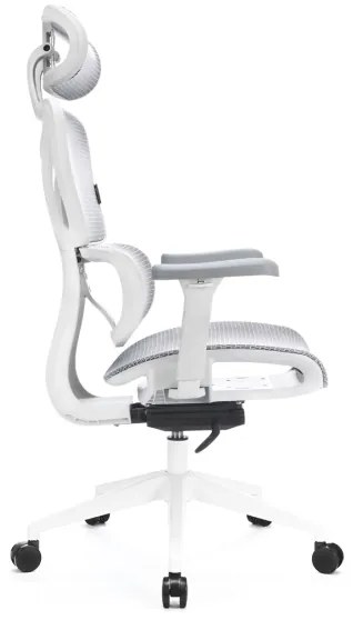 Kancelárska ergonomická stolička LEVANO šedá/biela/čierna