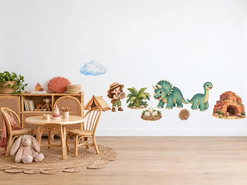 Malá paleontoložka a dinosauři arch 166 x 122 cm