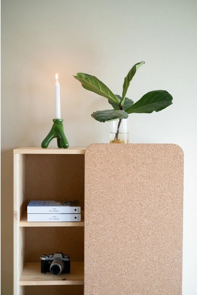 Knižnica z borovicového dreva s nástenkou Karup Design Slide