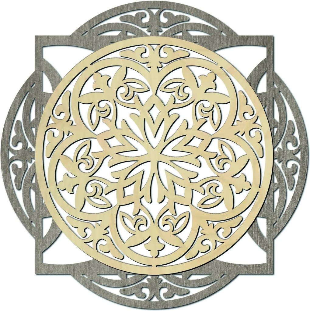 SENTOP | Drevený dekoratívny obraz s elegantným vzorom - mandala I SENTOP PR0304