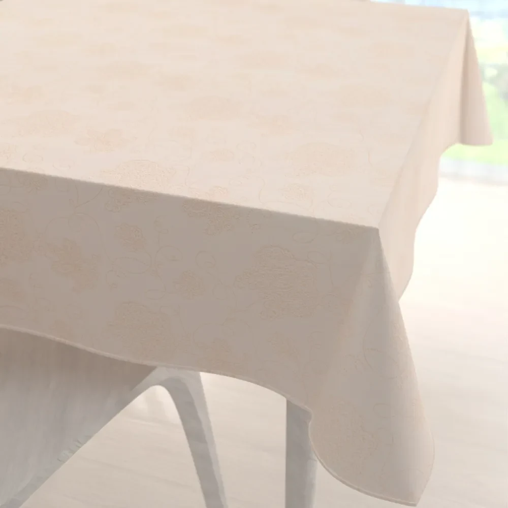 Biante Teflónový štvorcový obrus TF-099 Zlaté kvetované ornamenty na béžovom 80x80 cm
