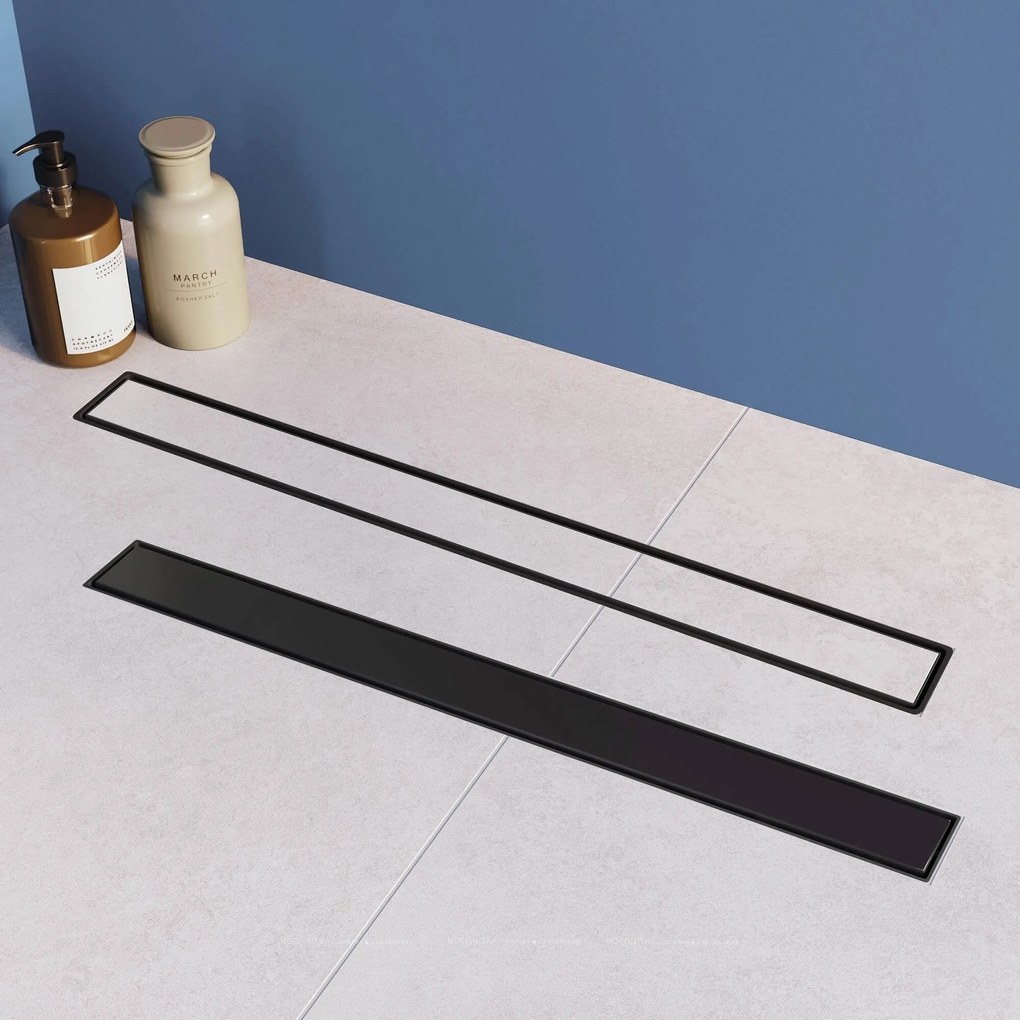 Lineárny odtokový žľab Rea Neox Pro 80 cm čierny