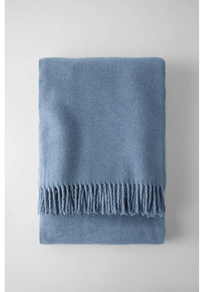 Modrosivá deka s podielom bavlny Euromant Basics, 140 x 180 cm