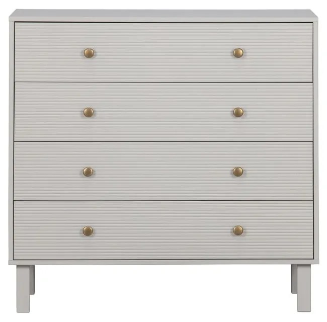 Svetlosivá nízka komoda z borovicového dreva 94x91 cm Madu – WOOOD