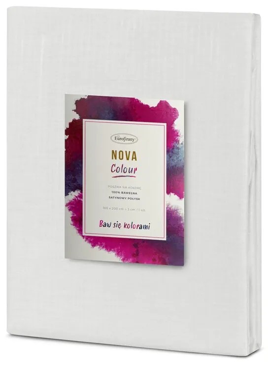 EUROFIRANY Bavlnená obliečka so saténovým leskom 220 cm x 200 cm svetlosivá 100 % bavlna