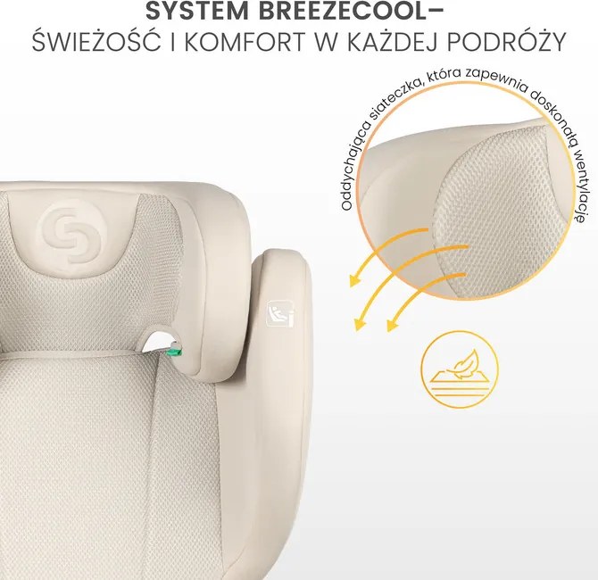 Autosedačka CARETERO BREEZY FIX BLACK (100-150cm)