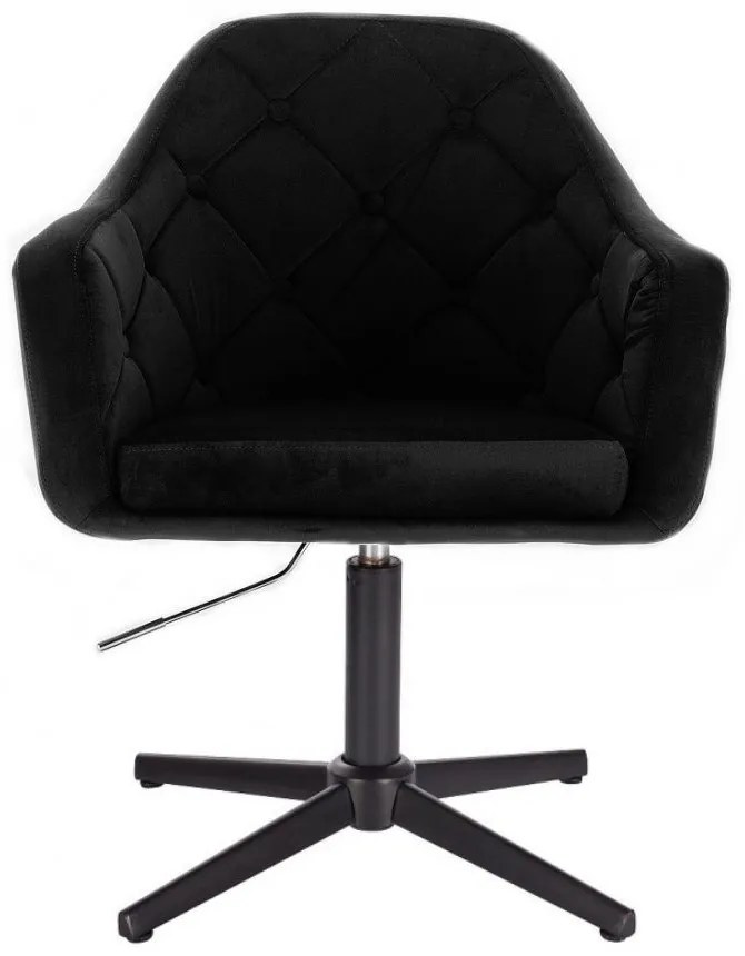 LuxuryForm DESIGN Kreslo ANDORA VELUR na čiernom kříži- čierne