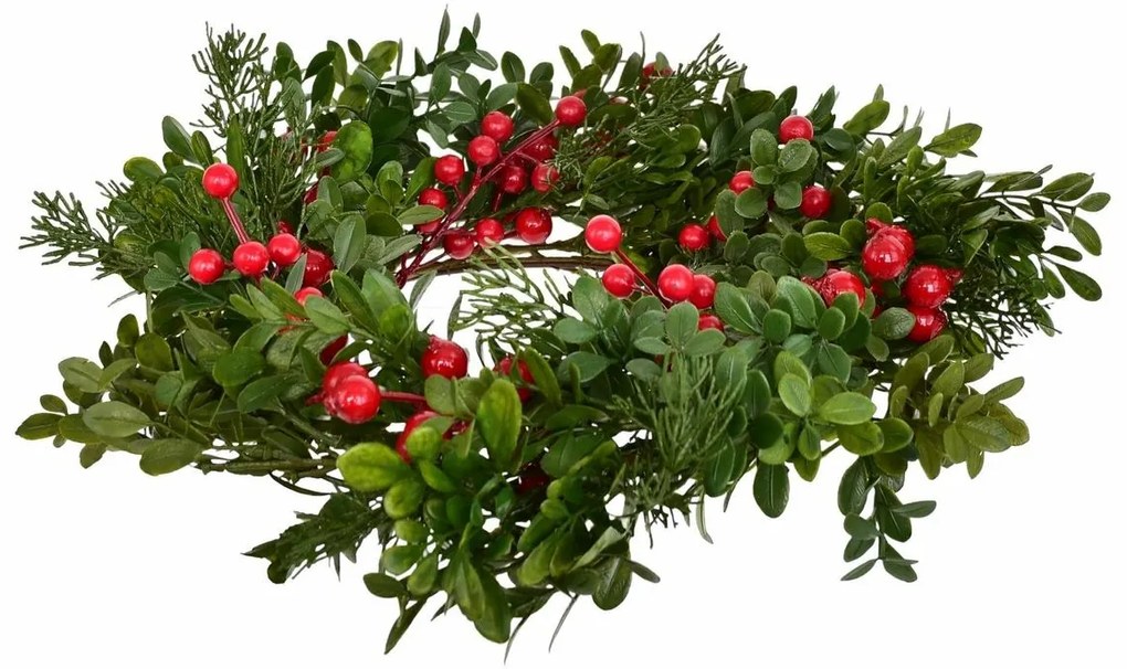 Vianočný zdobený veniec Navara, 40 cm
