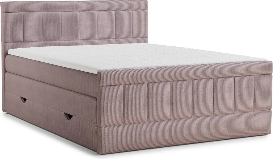 Fialová boxspring posteľ s úložným priestorom 160x200 cm Caya – Maison de Rêve