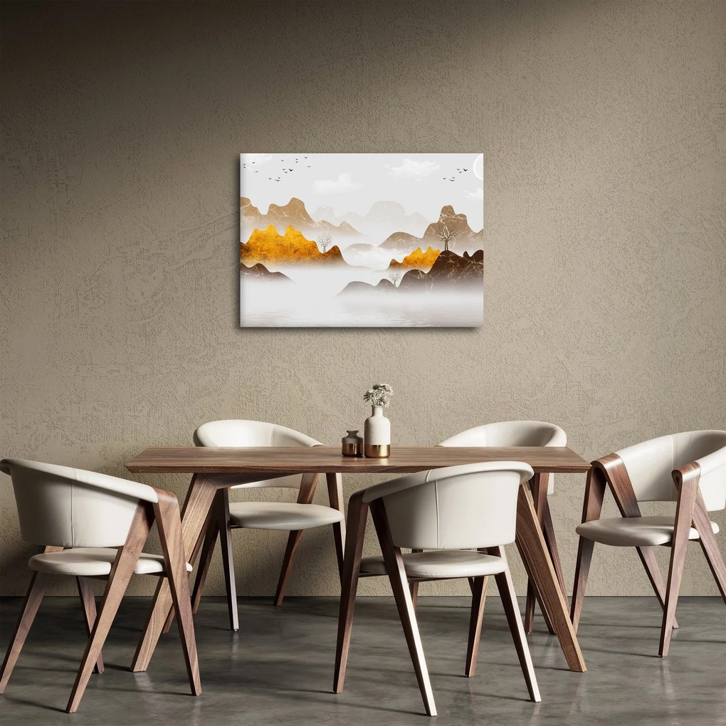 Obraz - Hory v hmle (70x50 cm)