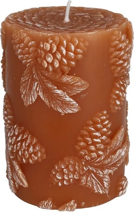 Jesenná sviečka Pinecone v hnedej farbe 9 cm
