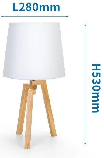 Aigostar - Drevená stolná lampa 1xE27/60W/230V borovica