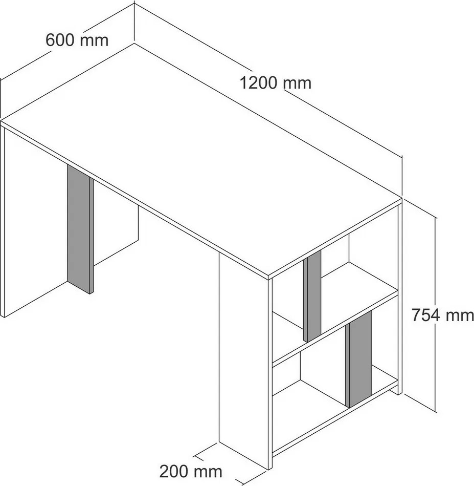 Pracovný stôl Lima Walnut