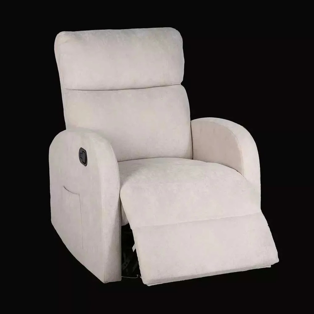 LuxuryForm DESIGN Televízne kreslo BRUNO otočné s polohovaním - béžové