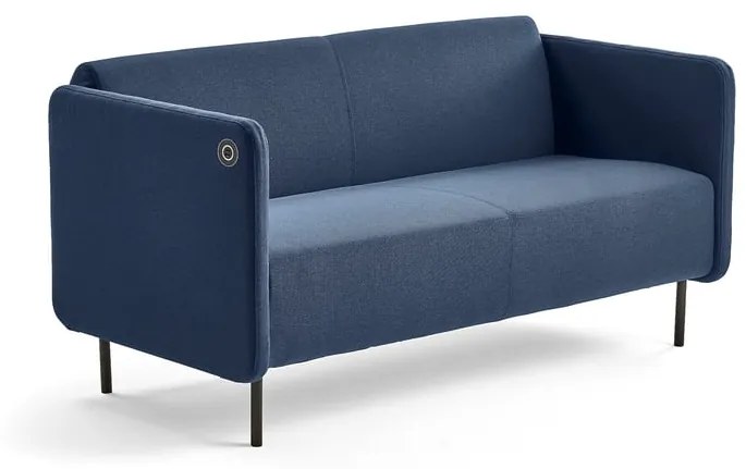 Pohovka CLEAR s USB zásuvkou, 2,5 miestna, látka, námornícka modrá