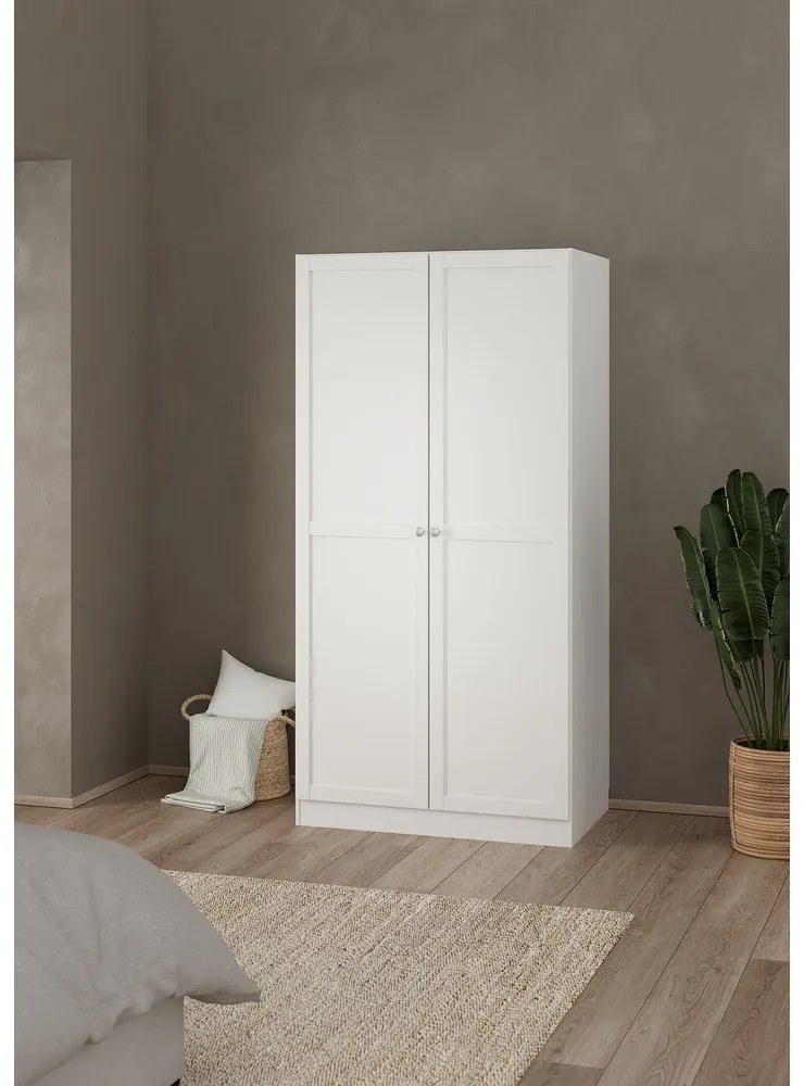 Biela šatníková skriňa 99x200x62 cm Billund – Tvilum