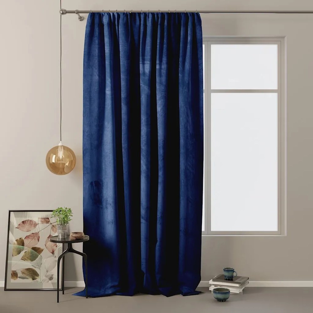 Záves AmeliaHome Velvet I indigo