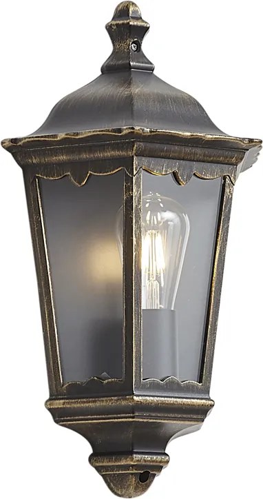 Klasická vonkajšia nástenná lampa zlatá IP44 - Havana Half