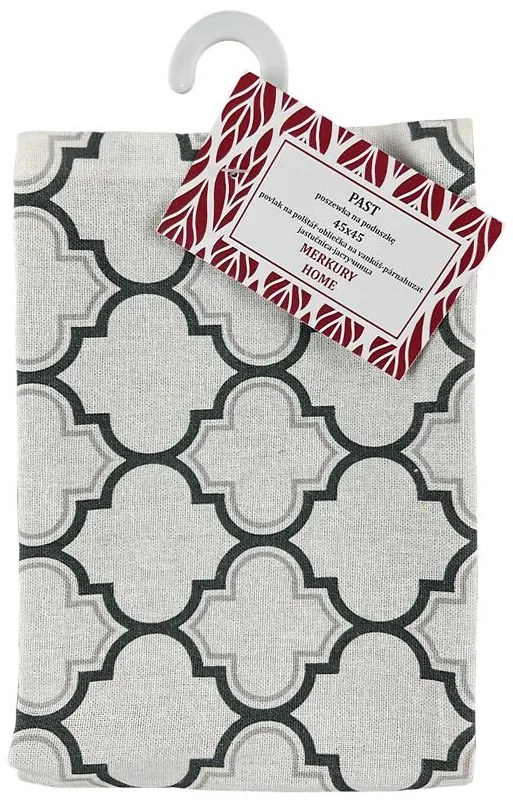 Obliečka na vankúš PAST tmavosivá 45x45