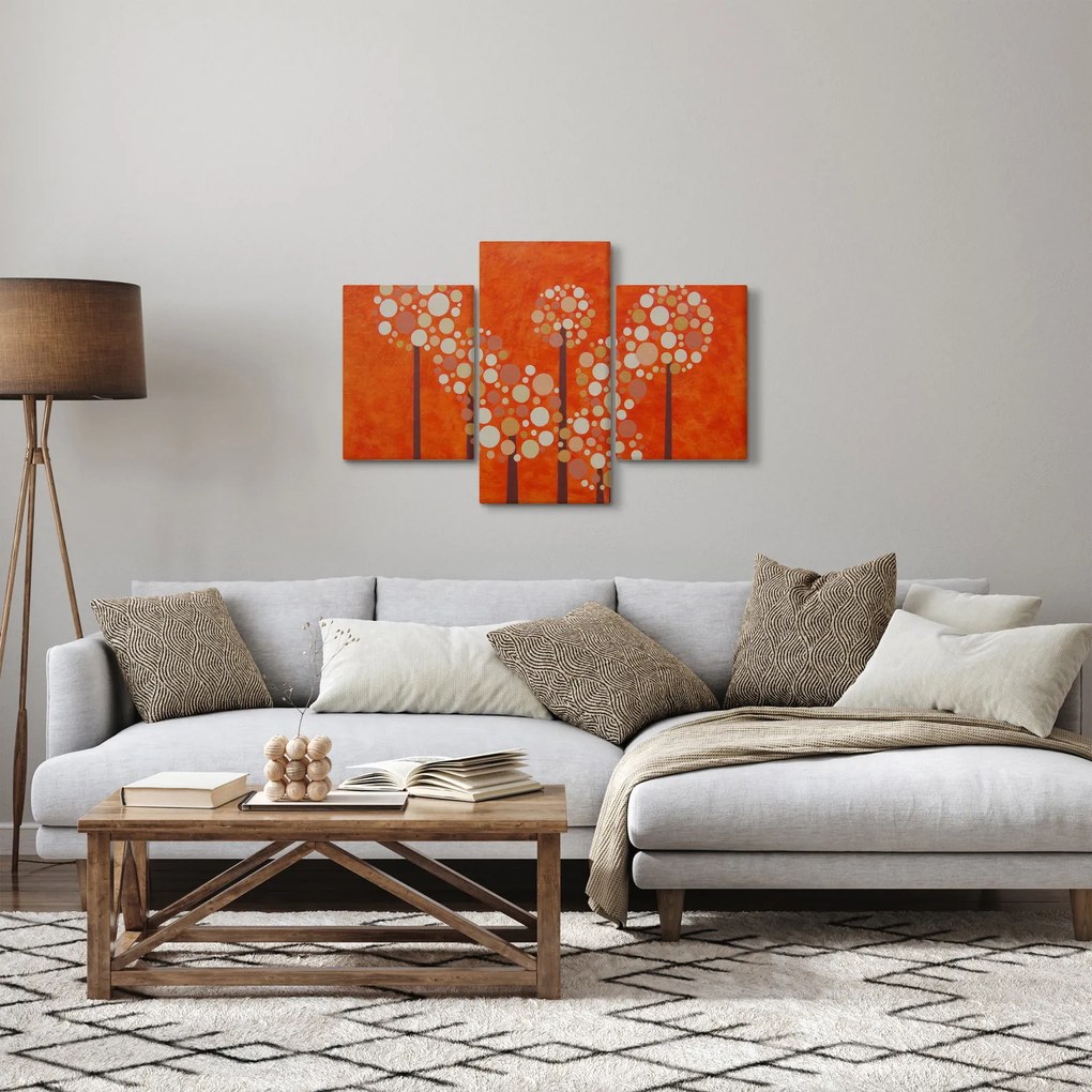 Obraz - Oranžový les (90x60 cm)
