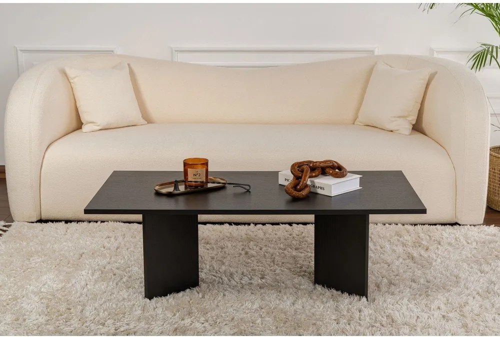 Čierny matný konferenčný stolík 60x119 cm Sabin – Kalune Design