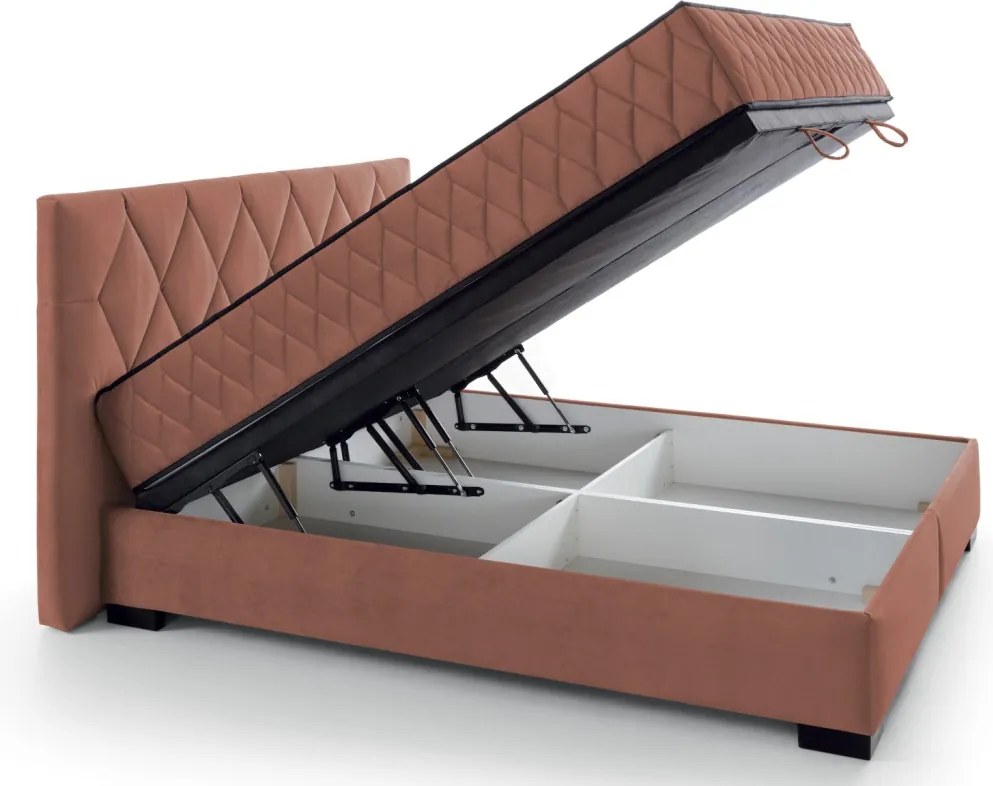 Dvojposteľ Reve Reve 180x200 cm, lososová látka