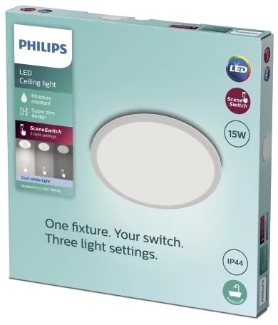 Philips - LED Stmievateľné kúpeľňové svietidlo SCENE SWITCH LED/15W/230V IP44