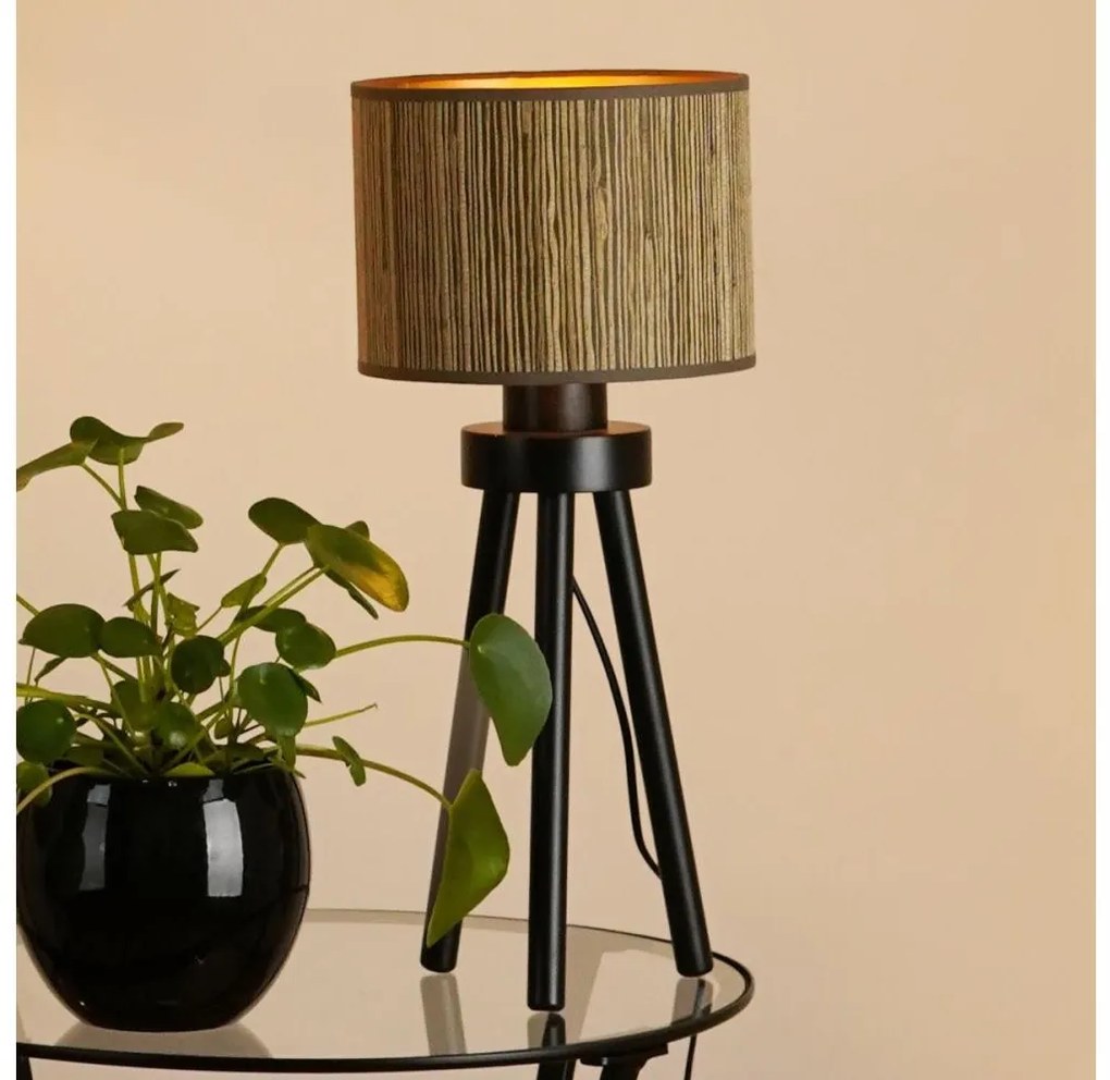 Brilagi - Stolná lampa BOSTON ROLLER 1xE27/15W/230V hnedá/zlatá