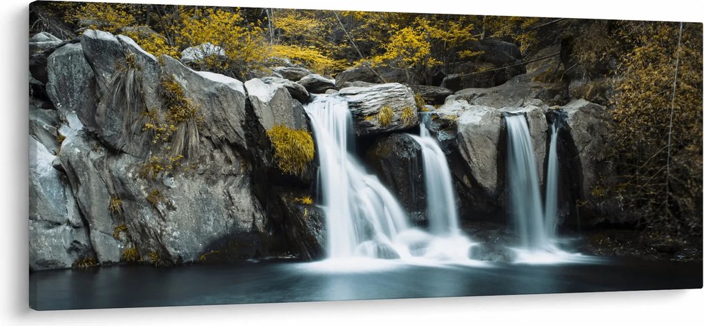 Obraz - Vodopády, Lushan, Čína (120x50 cm)