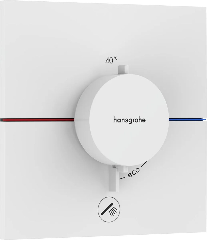 Hansgrohe ShowerSelect Comfort E, termostat pod omietku pre 1 spotrebič a ďalší výtok, biela matná, HAN-15575700