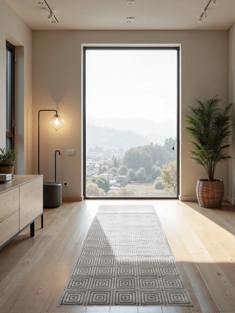 ELLE Decoration, Behúň Perles 106185 White Grey z kolekcie Elle, 80x240, šedá, obývacia izba