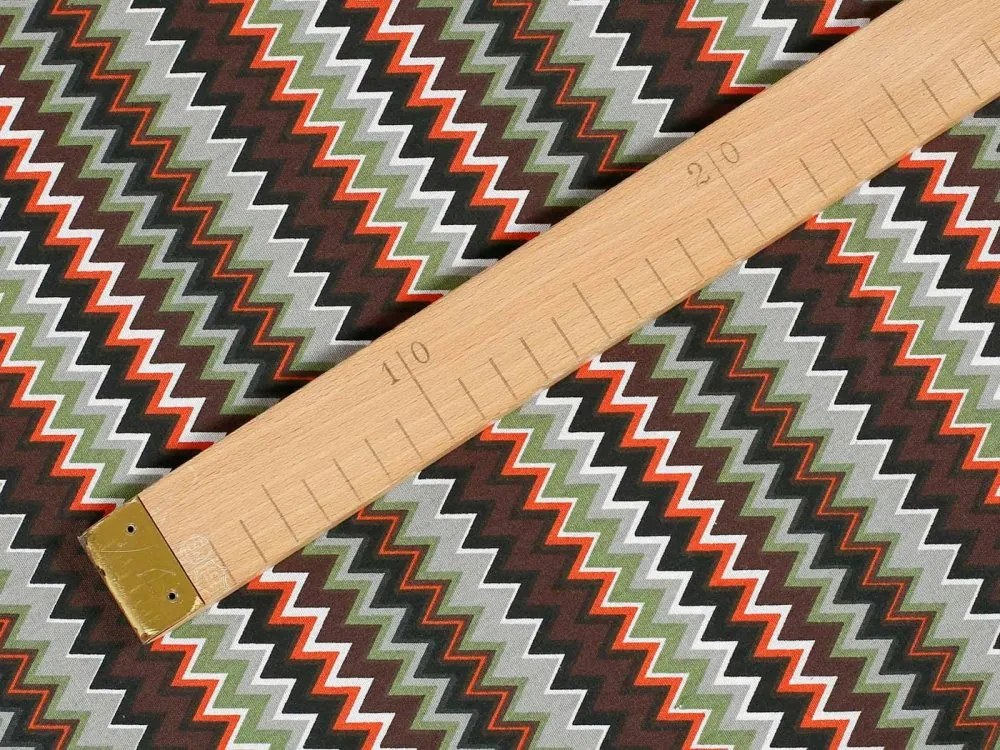 Biante Detský bavlnený záves Sandra SA-097 Retro cik cak 130x250 cm