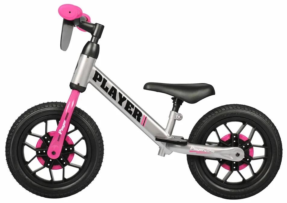 Detský balančný bicykel Qplay Player ružové