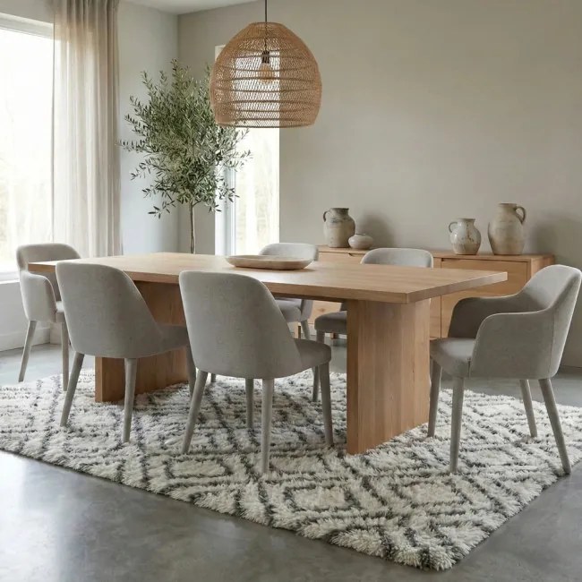 Protišmykový koberec DECOR biely / sivý