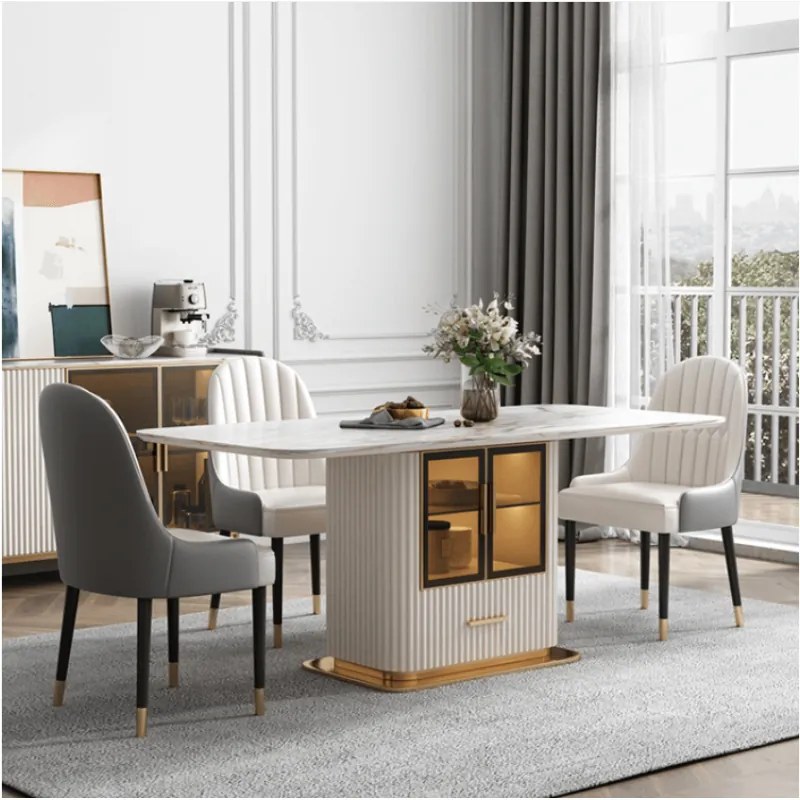 GASTON JEDÁLENSKÝ STÔL MRAMOR + LAKOVANÁ MDF