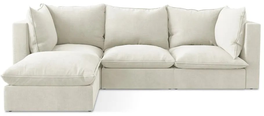 Béžová rohová pohovka (ľavý roh/s leňoškou) Manao – Makamii