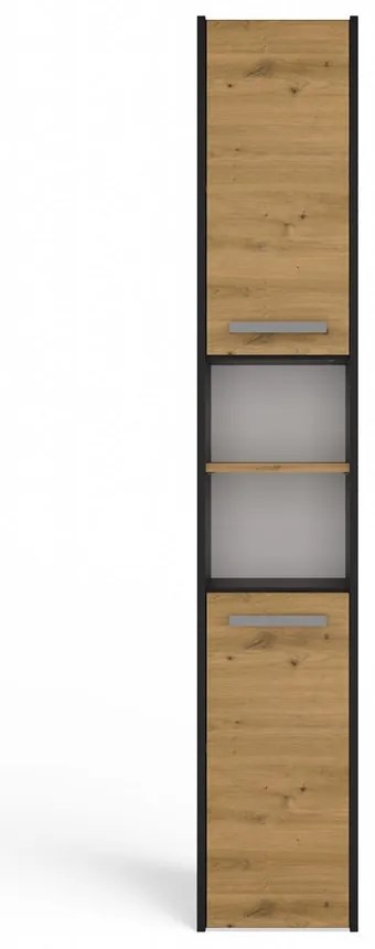 Kúpeľňová skrinka Samways 1 (antracit + dub artisan). Akcia -18%. Vlastná spoľahlivá doprava až k Vám domov. 1132950
