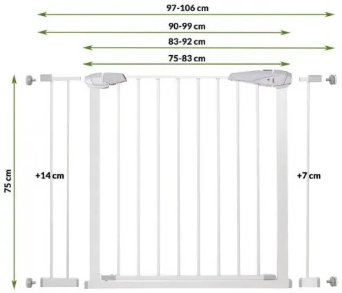 Ochranná bariéra pre deti 97 - 106 cm SPRINGOS SG0001BC