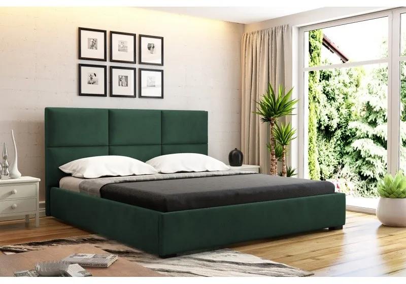 Hector Čalúnená posteľ Farida 160x200 dvojlôžko - zelená