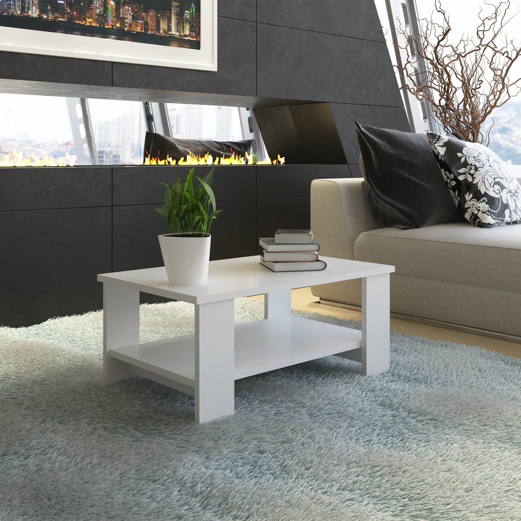 Tempo Kondela Konferenčný stolík, biela, BERNARDO