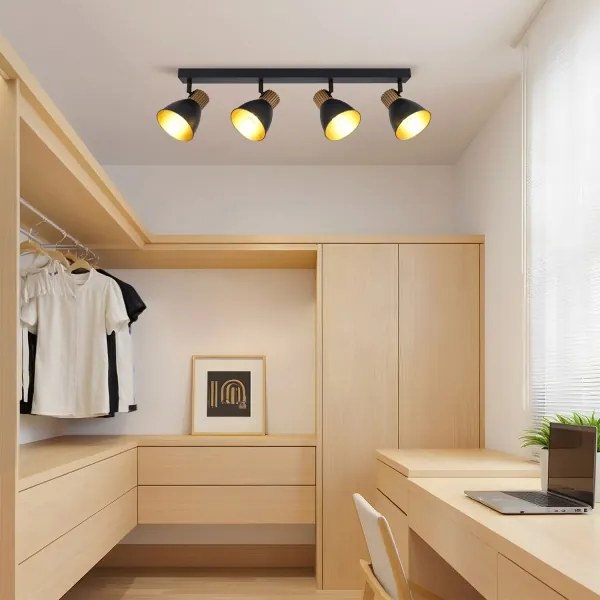 Brilagi - Bodové svietidlo ODENSE 4xE14/10W/230V kaučukovník/čierna