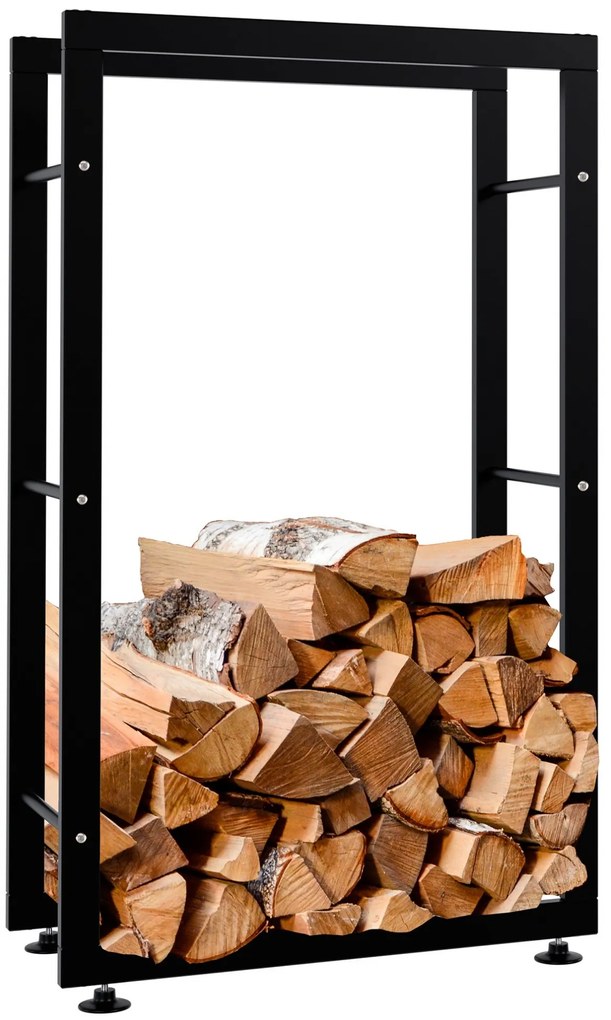 Stojan na drevo Keri V2 25x60x100, čierna